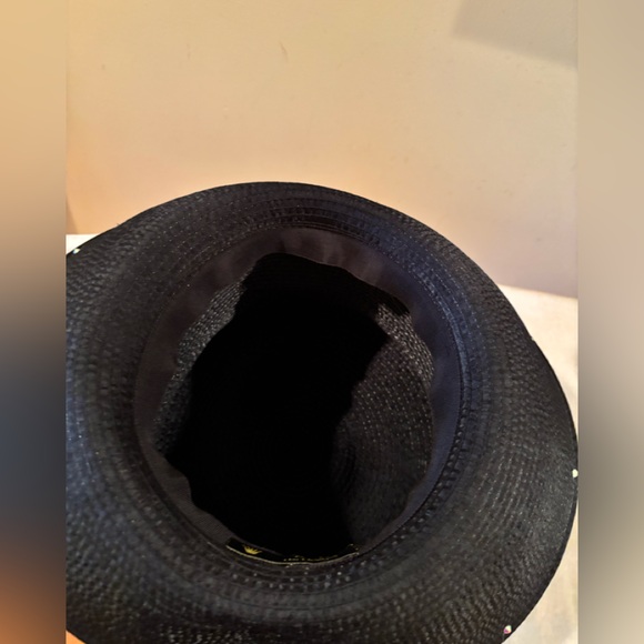 Black Hat with Rhinestone Accents - Picture 3 of 3